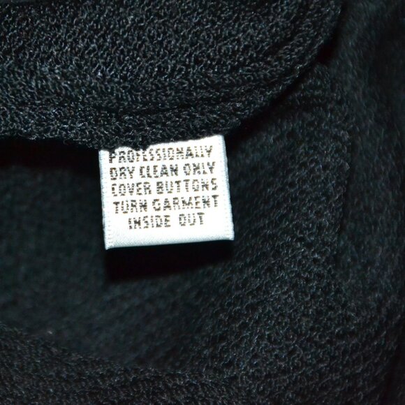 ST JOHN Evening Black with Silver & Gold Paillette Embellished Mock Neck Dress 6 - Picture 5 of 10